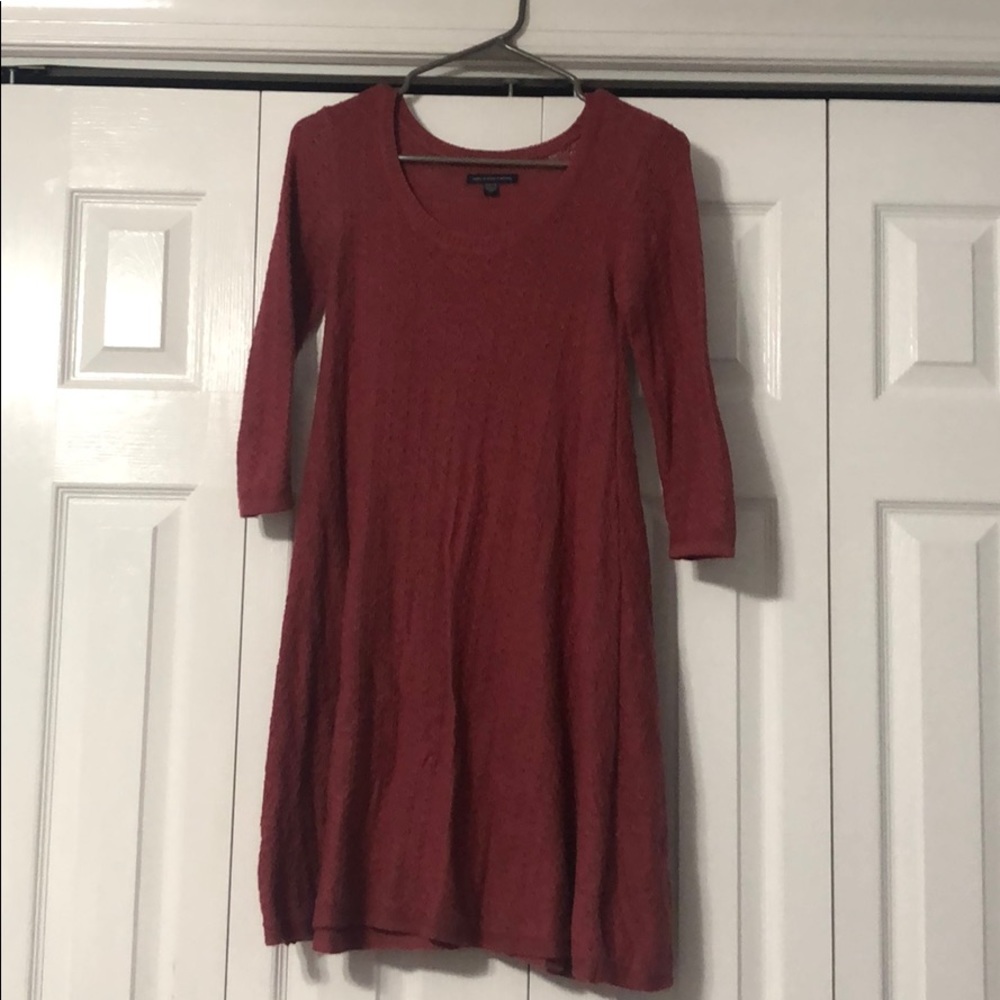 Sweater Dress Dark Pink
